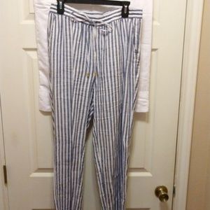Ellen Tracy Striped Palazzo Slacks Size M